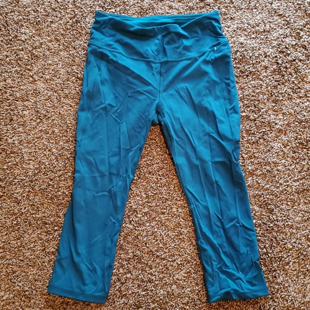 Teal cropped leggings